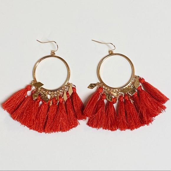 Set Of 3 Tassel Charm Boho Earrings - Picture 3 of 12